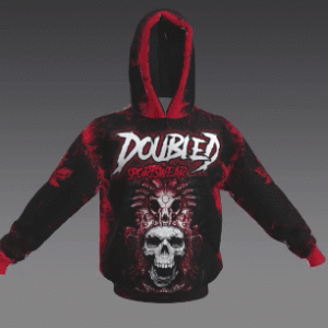 Red Tribal Skull Hoodie