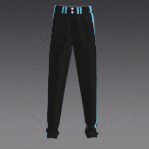 Black with Carolina Blue